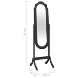 NNEVL Free Standing Mirror Black 46x48x164 cm
