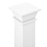 NNEVL Classic Square Pillar Plant Stand White 17x17x66 cm MDF