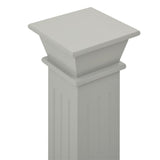 NNEVL Classic Square Pillar Plant Stand Grey 17x17x66 cm MDF