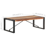 NNEVL Coffee Table 120x60x40 cm Solid Wood with Sheesham Finish