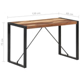 NNEVL Dining Table 120x60x75 cm Solid Wood with Sheesham Finish