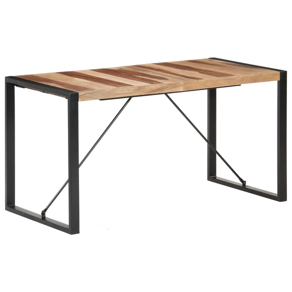 NNEVL Dining Table 140x70x75 cm Solid Wood with Sheesham Finish