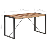 NNEVL Dining Table 140x70x75 cm Solid Wood with Sheesham Finish
