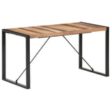 NNEVL Dining Table 140x70x75 cm Solid Wood with Sheesham Finish