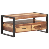 NNEVL Coffee Table 100x55x45cm Solid Acacia Wood with Sheesham Finish