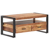 NNEVL Coffee Table 100x55x45cm Solid Acacia Wood with Sheesham Finish