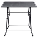 NNEVL Folding Mesh Table 80x80x72 cm Steel Anthracite