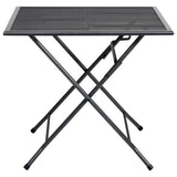 NNEVL Folding Mesh Table 80x80x72 cm Steel Anthracite
