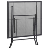 NNEVL Folding Mesh Table 80x80x72 cm Steel Anthracite