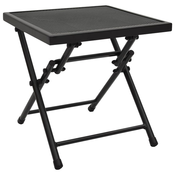 NNEVL Folding Table Mesh 38x38x38 cm Steel Anthracite