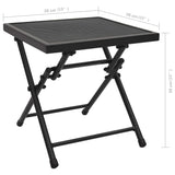 NNEVL Folding Table Mesh 38x38x38 cm Steel Anthracite