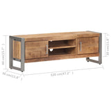 NNEVL TV Cabinet 120x30x40 cm Rough Mango Wood
