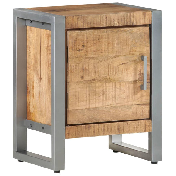 NNEVL Bedside Cabinet 40x30x50 cm Rough Mango Wood