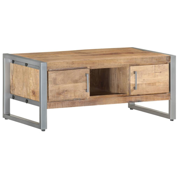 NNEVL Coffee Table 95x50x40 cm Rough Mango Wood