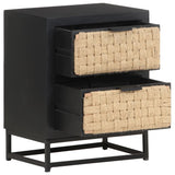NNEVL Bedside Cabinet 40x30x50 cm Solid Mango Wood
