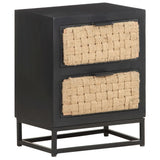 NNEVL Bedside Cabinet 40x30x50 cm Solid Mango Wood