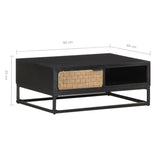 NNEVL Coffee Table 90x60x35 cm Solid Mango Wood