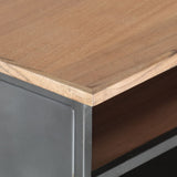 NNEVL Coffee Table Grey 90x50x35 cm Solid Acacia Wood
