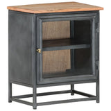 NNEVL Bedside Cabinet Grey 40x30x50 cm Solid Acacia Wood