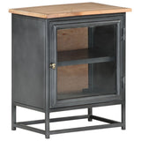 NNEVL Bedside Cabinet Grey 40x30x50 cm Solid Acacia Wood