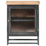 NNEVL Bedside Cabinet Grey 40x30x50 cm Solid Acacia Wood