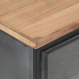 NNEVL Bedside Cabinet Grey 40x30x50 cm Solid Acacia Wood