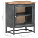 NNEVL Bedside Cabinet Grey 40x30x50 cm Solid Acacia Wood