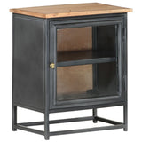 NNEVL Bedside Cabinet Grey 40x30x50 cm Solid Acacia Wood