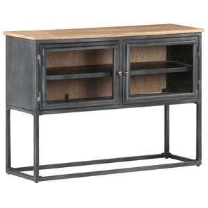 NNEVL Sideboard Grey 100x30x70 cm Solid Acacia Wood