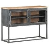 NNEVL Sideboard Grey 100x30x70 cm Solid Acacia Wood