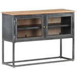 NNEVL Sideboard Grey 100x30x70 cm Solid Acacia Wood