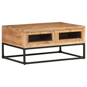 NNEVL Coffee Table 90x60x40 cm Solid Acacia Wood