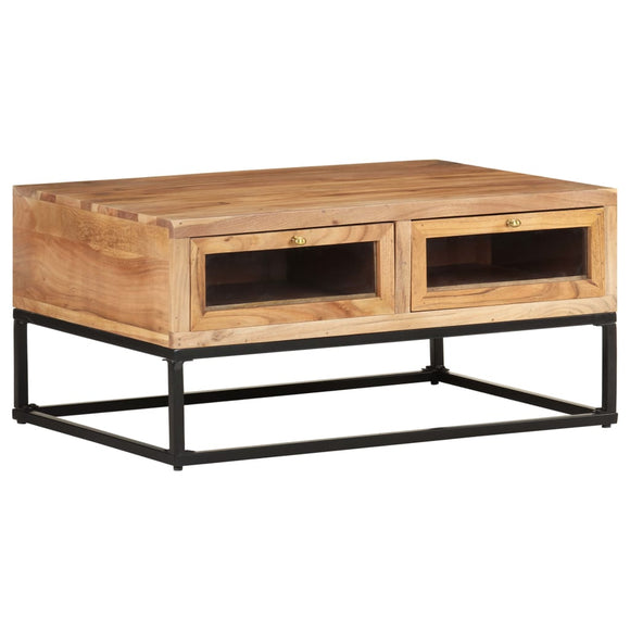 NNEVL Coffee Table 90x60x40 cm Solid Acacia Wood