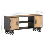 NNEVL TV Cabinet 110x30x49 cm Solid Reclaimed Wood