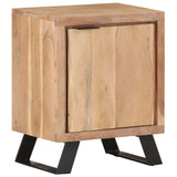 NNEVL Bedside Cabinet 40x30x50 cm Solid Acacia Wood with Live Edges