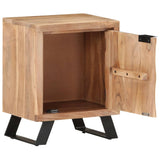 NNEVL Bedside Cabinet 40x30x50 cm Solid Acacia Wood with Live Edges