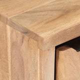 NNEVL Bedside Cabinet 40x30x50 cm Solid Acacia Wood with Live Edges