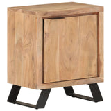 NNEVL Bedside Cabinet 40x30x50 cm Solid Acacia Wood with Live Edges