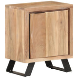 NNEVL Bedside Cabinet 40x30x50 cm Solid Acacia Wood with Live Edges