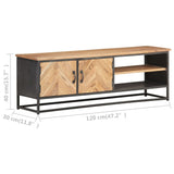 NNEVL TV Cabinet 120x30x40 cm Solid Acacia Wood