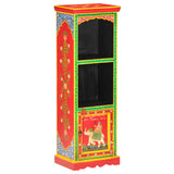 NNEVL Hand Painted Highboard 40x30x120 cm Solid Mango Wood