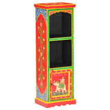 NNEVL Hand Painted Highboard 40x30x120 cm Solid Mango Wood
