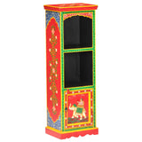 NNEVL Hand Painted Highboard 40x30x120 cm Solid Mango Wood