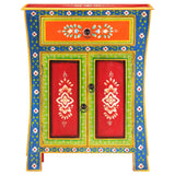 NNEVL Hand Painted Sideboard 60x30x75 cm Solid Mango Wood