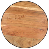 NNEVL Coffee Table Black 68x68x36 cm Solid Acacia Wood