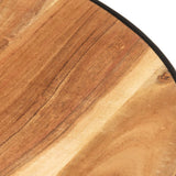 NNEVL Coffee Table Black 68x68x36 cm Solid Acacia Wood