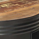 NNEVL Coffee Table Black 68x68x36 cm Solid Reclaimed Wood