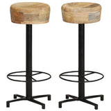 NNEVL Bar Stools 2 pcs 76 cm Solid Mango Wood