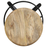 NNEVL Bar Stools 2 pcs 76 cm Solid Mango Wood
