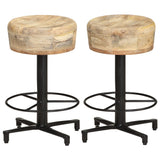 NNEVL Bar Stools 2 pcs 52 cm Solid Mango Wood
